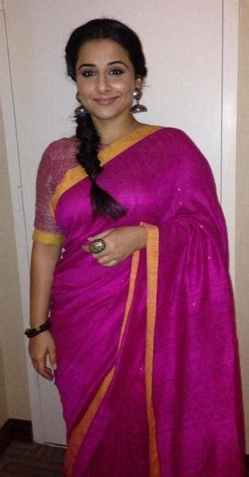 vidya balan trendy look in purple saree at the iifa press conference 2014 vidya balan makes an