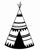 Teepee Clipart Tipi Tent Drawing Stickers Sticker Redbubble Clip Cut Drawings Pee Tee Graphics Getdrawings Clipartmag Letters Cliparts Small Paintingvalley sketch template