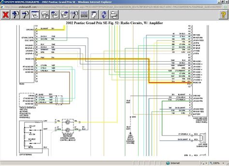 pontiac grand prix radio wiring diagram   factory bose amp