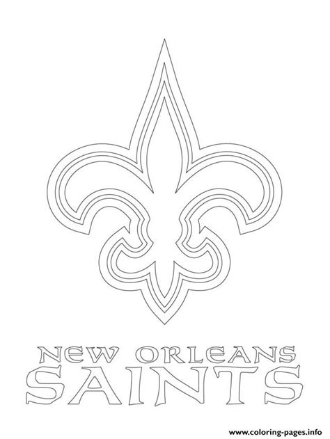 orleans saints logo football sport coloring page printable