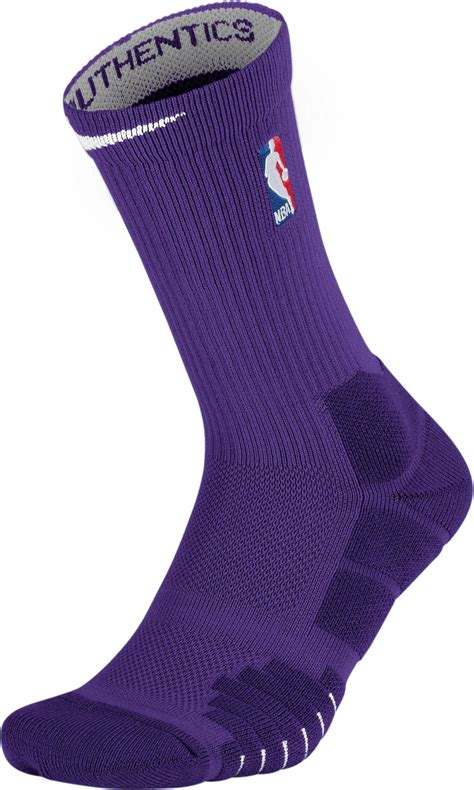 nike synthetic elite quick nba basketball crew socks  purplewhite purple  men lyst