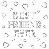 Bff Hearts sketch template