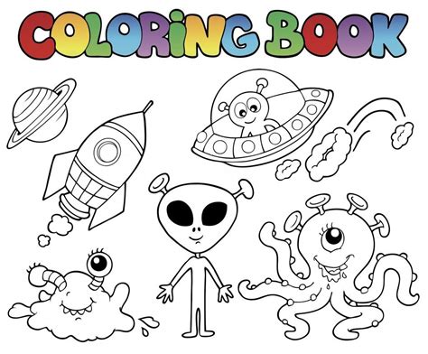 space aliens coloring page  kids coloring pages alien
