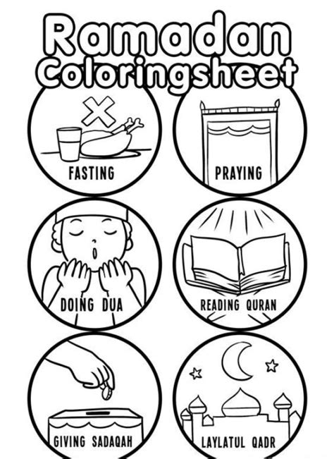 ramadan coloring pages  kids islamic charity people  people