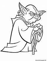 Coloring Yoda Clonewars Jedi Master Pages Printable sketch template