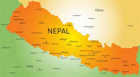 Städtekarte Von Nepal
