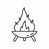 Pit Fire Outdoor Clip Vector Illustrations Videos Patio sketch template