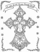 Crosses Soothe Colouring Colori sketch template
