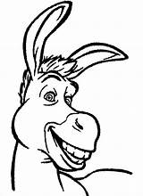 Shrek Donkey Drawing Coloring Pages Face Characters Cartoon Drawings Disney Cute Colouring Smiling Sketch Sketches Smiles Donkeys Burro Draw Az sketch template