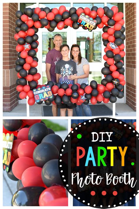 diy party photo booth  balloons fun squared