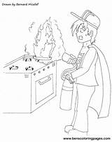 Kitchen Safety Coloring Pages Fire Drawing Rules Kids Prevention Sheets Print Drawings Cartoon Getdrawings Printable Utensils Getcolorings Template Sketch Color sketch template
