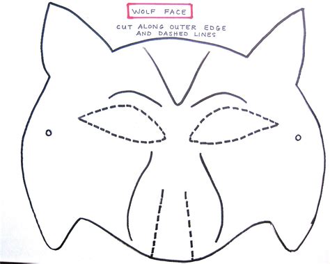 wolf face coloring page coloring home  printable wolf face mask