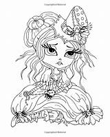 Coloring Pages Big Lacy Sunshine Girls Melancholy Eyed Moppets Book Amazon Books Fairy Victorian Volume Ladies sketch template