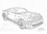 Mustang Ford Gt500 Shelby Draw Source sketch template