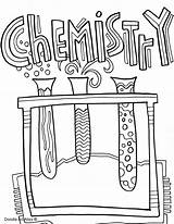 Chemistry Coloring Cover Pages Binder Science Book Title School Covers Subject Classroom Project Front Printable Kids Notebook Drawing Clipart Classroomdoodles sketch template