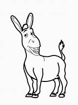 Donkey Shrek Coloring Pages Getdrawings sketch template