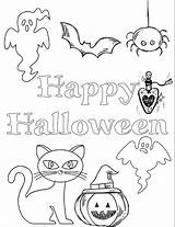 Halloween Coloring Pages Printable Kids Printables Happy Sheets Thehousewifemodern Bat Template Ghosts Page4 Easy Spooky Book Page3 Scary Off sketch template