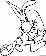 Coloring Easter Egg Pages Bunny Running Printable 1024 sketch template