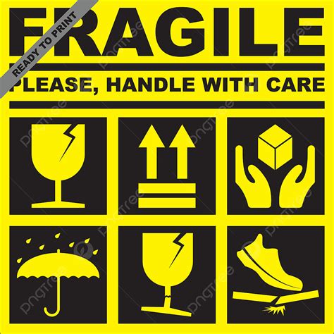 handle  care vector art png fragile  handle  care black