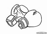 Boxing Coloring Gloves Pages Online sketch template