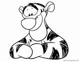 Tigger Coloring Face Pages Disneyclips sketch template