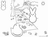 Coloring Peeps Bunny Pages Chick Printable Kids sketch template