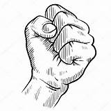 Fist Clenched Sketch Illustration Drawing Stock Vector Lhfgraphics Depositphotos Getdrawings Protest sketch template