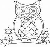 Owl Coloring Printable Pages Animal Fall Printablee Via sketch template