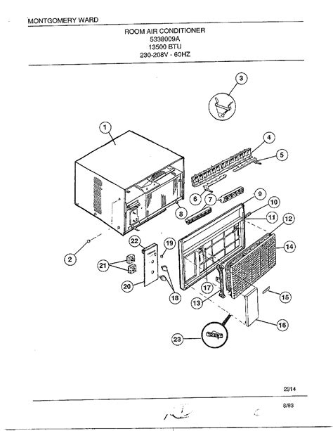 frigidaire air conditioner parts model  sears partsdirect
