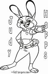 Judy Hopps Zootopia Colorir Fargelegge Fastseoguru Atividades sketch template