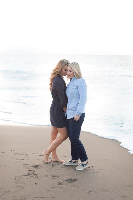 San Francisco Beach Lesbian Engagement Session Equally Wed Lgbtq