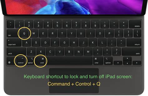 keyboard shortcut  lock  turn  ipad screen