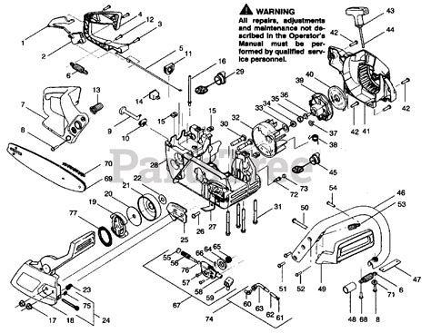 poulan pro chainsaw parts diagram