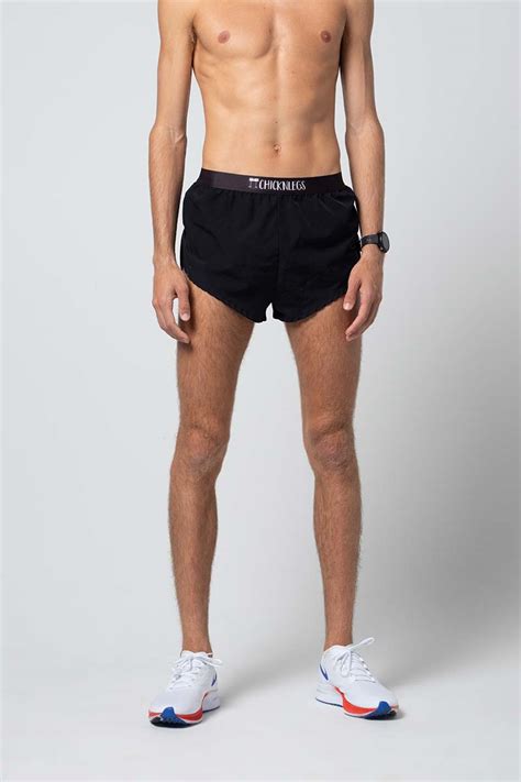 chicknlegs mens black 2 inch split running shorts front 1200x1200 v