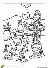 Amerique Colorier Indiens Indien Représentation Activité Hugolescargot Pâques Fête Paques Amérindien školka Oeuf Omalovánky Tisku Indians sketch template
