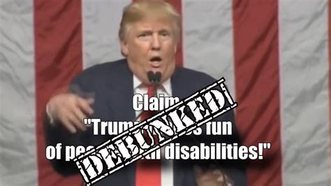 debunking  don trump  fun  disabled people false youtube