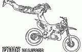 Motocross Dirt Dirtbike Colorare sketch template