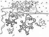 Peppa Pig Wutz Ausmalbild Weihnachten Imprimir Ausmalbilder Colorir Nieve Puddles Muddy Ice Skating Amigos Jugando Dibujosparacolorear Stampare Freunde Coloring Os sketch template