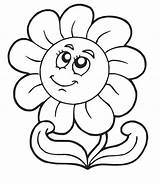 Daisy Flower Coloring Colorings sketch template