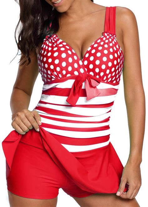 2019 sexy push up tankini skirt two piece swimsuits bathing suit s 5xl