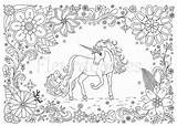 Unicorn Coloring Horse Pages Colouring Adult Books Kids Unique sketch template