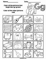 Worksheets Grade Color Kindergarten Consonants Initial Find Reading Letter Things Activities Teacherspayteachers Phonics Finding Coloring Nursery sketch template