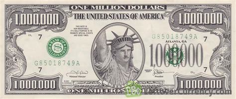 million dollar bill usa novelty banknotes leftover currency