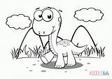 Coloring Pages Dinosaur Simple Popular sketch template