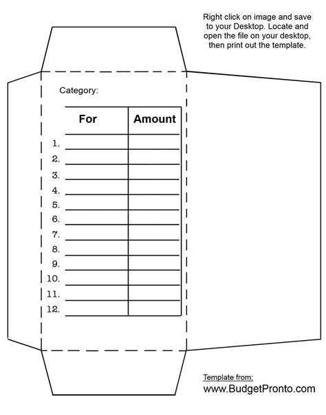 printable downloadable cash envelope template printable templates