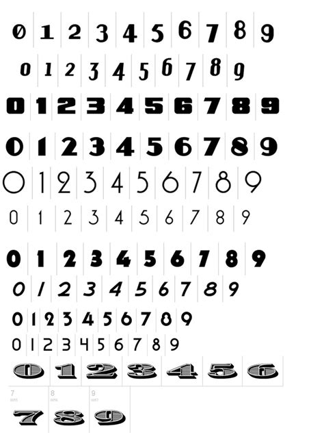 types  number fonts images  font styles