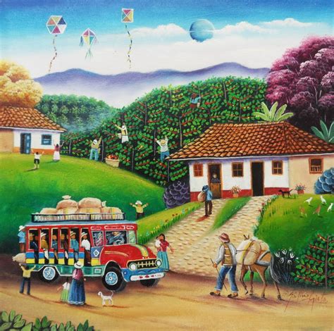 arte  actividad cultural arte naif  popular de pueblos colombianos
