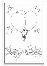 Zum Ausmalen Geburtstagskarte Geburtstagskarten Luftballons Rahmen sketch template