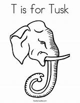 Coloring Tusk Elephant Head Elephan Print Tusks Outline Pages Twistynoodle Built California Usa Cursive Favorites Login Add Ll Noodle Getcolorings sketch template