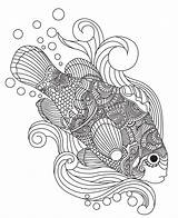 Fish Relax Adulte Animal Colorish sketch template